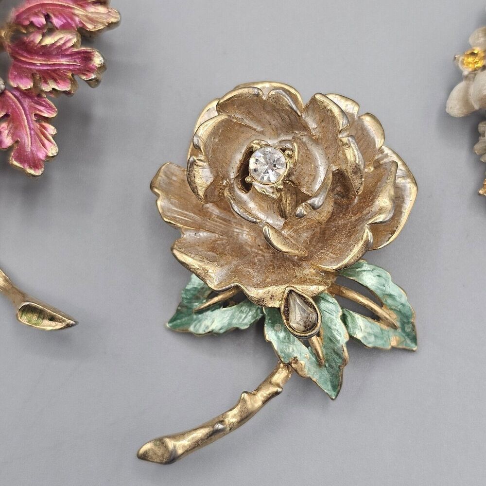 Multicolor Floral Brooch Set - Picture 5 of 14